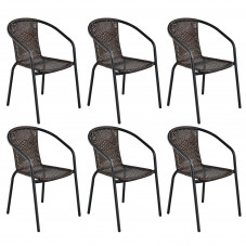 Набор ротанговых стульев из 6 штук
