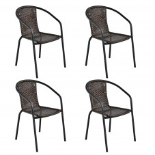 Набор ротанговых стульев из 4 штук